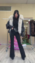 Jacket "IMPORTANT" FC7629 - BLACK WITH BEIGE PRE-ORDER